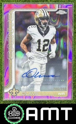 2025 Topps Chrome Chris Olave Pink Lava Refractor (RAW)