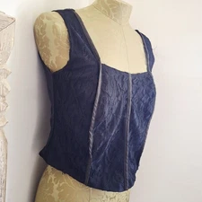 California Costume Collections Gothic Bride Black Brown Lace Distressed Top L