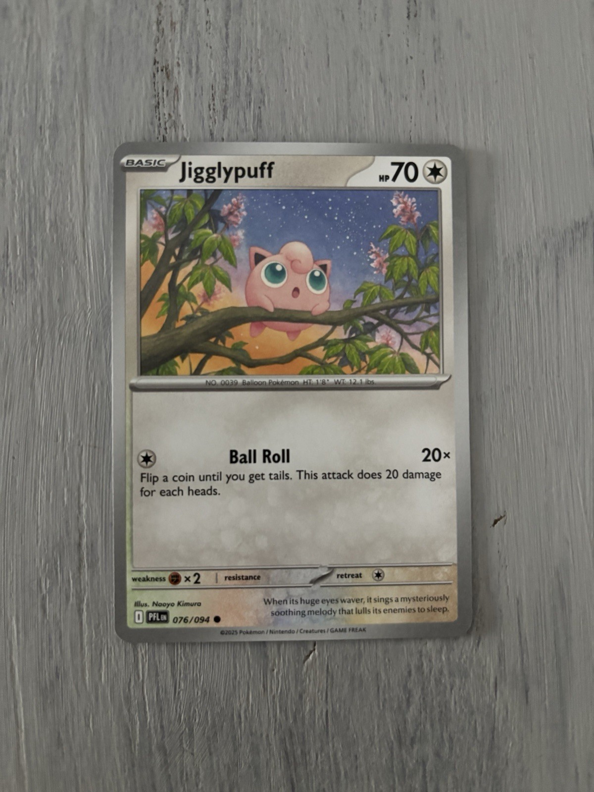 Pokémon TCG Jigglypuff 076/094 Phantasmal Flames Regular M/NM