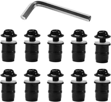 10 PCS Motorcycle Windshield Bolts Screws Kit, Aluminum Alloy Motorbike Windscre