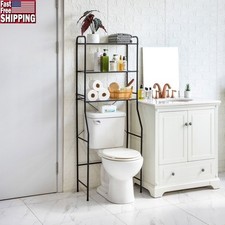 Over the Toilet Storage Shelf Unit Steel Space Saver Bathroom Organiser Shelving