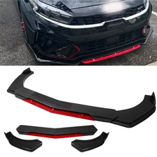 For Kia Forte Front Bumper Lip Spoiler Splitter Body Kit Carbon Fiber Red