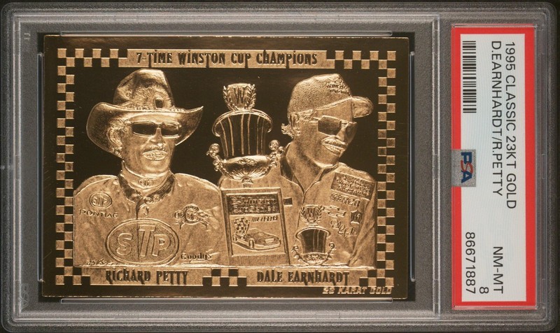 1995 Classic 23kt Racing Dale Earnhardt / Richard Petty PSA 8