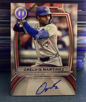 E420 /199 2025 Topps Tribute Auto  Orelvis Martinez (RC) Toronto Blue Jays