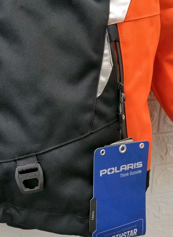 New Polaris Men's Tech54 Northstar Jacket Orange Size 2XL - Image 3 of 4