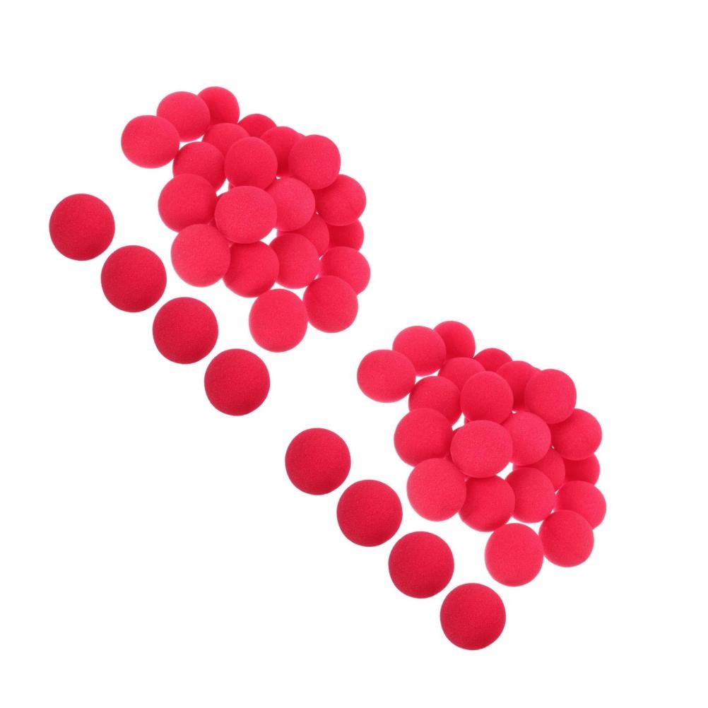 Set of 2 Clown Nose Sponge Ball Child Cosplay Prop Decor Carnival Supply
