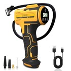 Portable Tire Inflator with Digital Gauge, LED Light & Rechargeable Battery