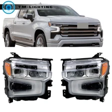 For 2022 2023 2024 Chevy Silverado 1500 LTZ/RST Pair of LED Headlights Headlamps