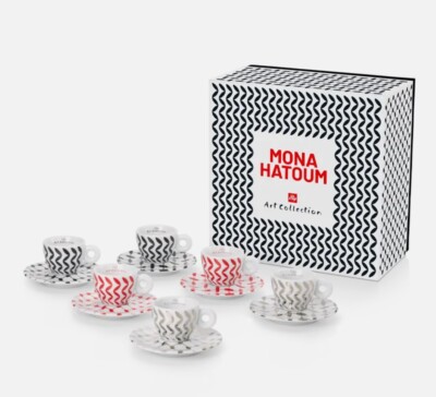 SALE! illy Art Collection 2021 Mona Hatoum, 6 ESPRESSO Cups