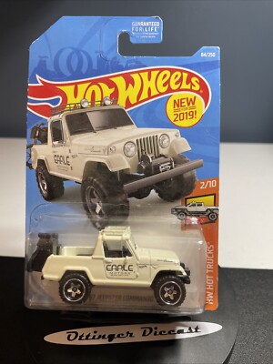 Hot Wheels '67 Jeepster Commando HW Hot Trucks #2/10 White Die-Cast 1:64 Scale 