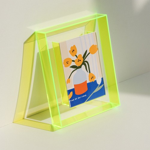 Acrylic Photo Frame Block Free Standing Transparent Picture Box Home Party Decor - Picture 10 of 39