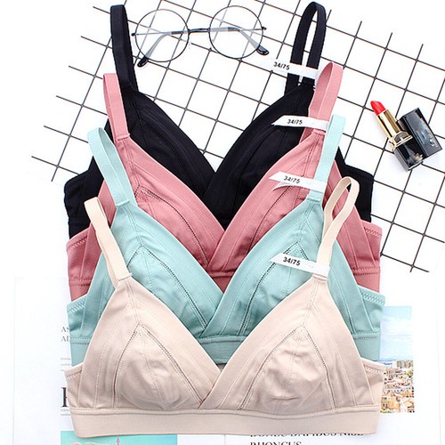 Healthy Wireless Bra Women Bras Sexy Lingerie Slightly Padded Brassiere Bralette - Picture 5 of 28