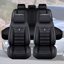 For Ford Fusion 5-Seat Leather Car Full Seat Cover Set Front Rear Full Protector