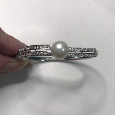 Xuping 60mm Pearl and Rhinestone Bracelet