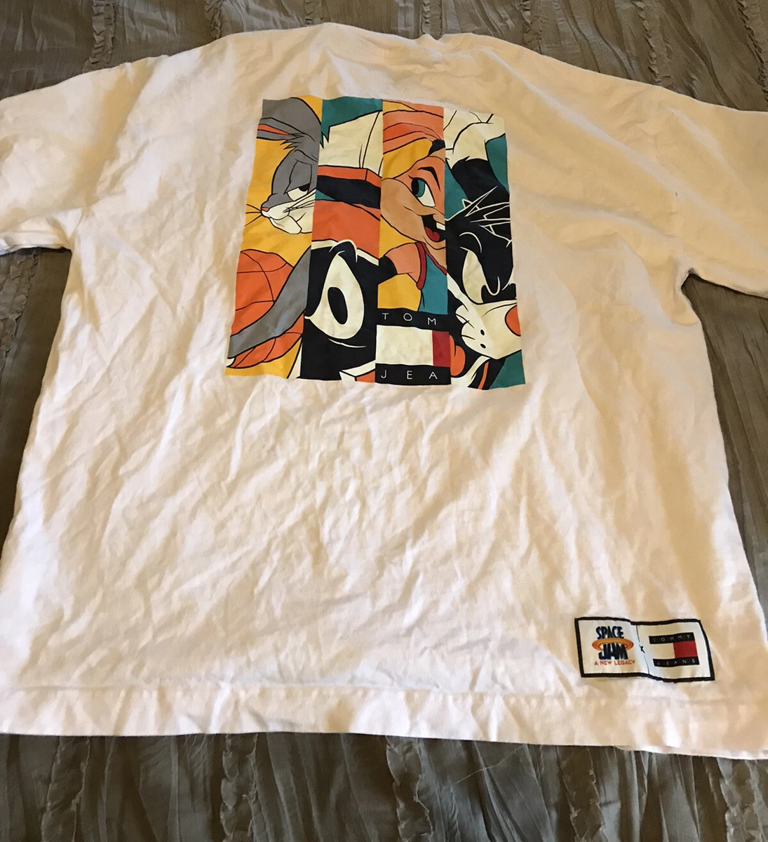 Tommy Jeans X Looney Tunes Space Jam Pocket Tee Size LARGE Shirt