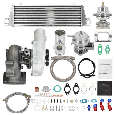 T3 T4 T04E Universal Turbo +Wastegate +Ladeluftkühler +Ölzufuhr-/Rücklaufleitung