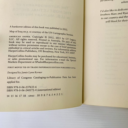 American Sniper by Chris Kyle 2014 Paperback Movie Tie In Military Autobiography - Picture 5 of 8