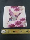 ASSORTED 4 PIECE COASTER SET HUMMINGBIRDS & FLOWERS CORK BACK — photo 7
