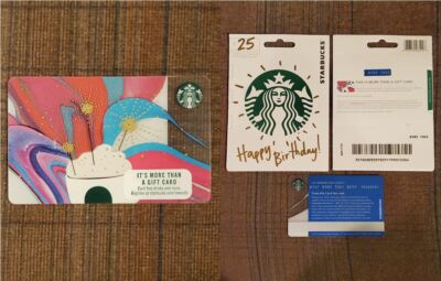 Starbucks Gift Cards Happy Birthday CELEBRATION on Hanger Card