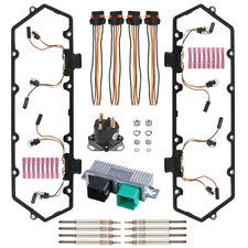 For 7.3L 94-97 Ford Diesel Valve Cover Gasket&Glow Plugs+Relay+Controller