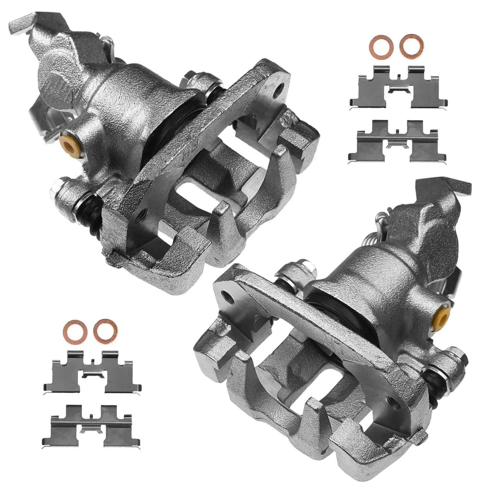 2 件后左右盘式制动卡钳带支架适用于 Datsun 280ZX 1982 1983 — 第 3/4 张图片