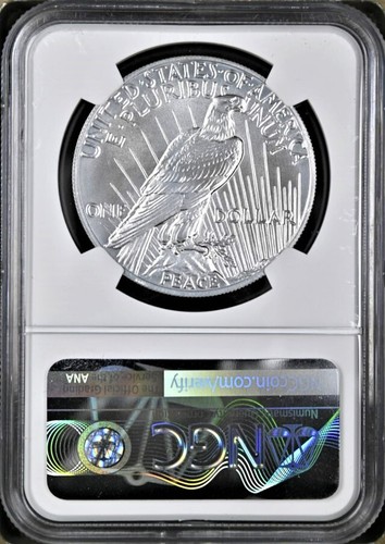 Dólar De Plata Peace Sin Circular De 2021 NGC MS 69 - Imagen 2 de 2