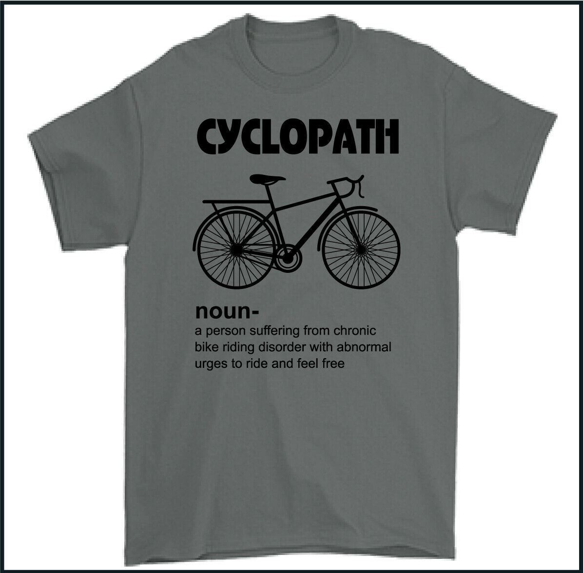CYCLOPATH Mens Funny Cycling T-Shirt Bicycle Mountain Bike MTB
