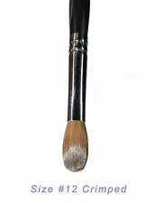 Six Angles- Black Petal Kolinsky Acrylic Nail Brush for Manicure Powder(CRIMPED)