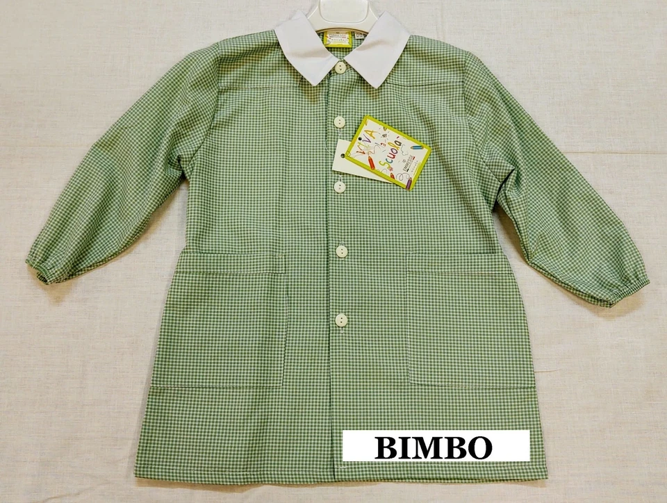 Grembiule ASILO/MATERNA bimba e bimbo! a quadretti in tanti colori MADE IN ITALY - Immagine 4 di 4