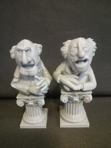 muppets Waldorf and Statler figures retro art statues / book ends / room display