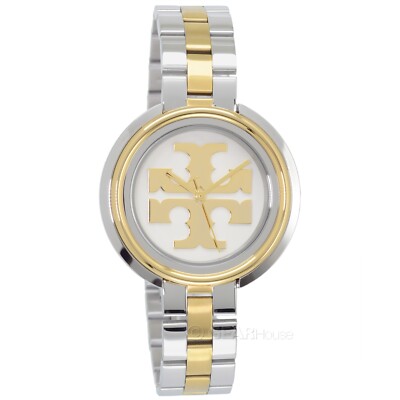 Tory Burch Miller Womens Two-Tone Dress Watch, White Gold  display picture 2