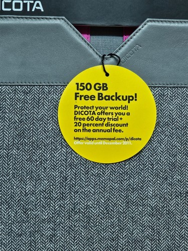 Dicota Housse Bag for iPad Cover snug protection tailor-made Grey/Pink - Picture 3 of 10
