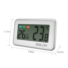 Baldr Mini Hanging Thermometer Hygrometer with Comfort Icon Accurate Temperature