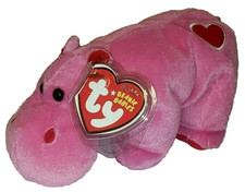 Ty Beanie Baby - HUGAMUS the Hippopotamus / Hippo (Internet Exclusive) MWMTs