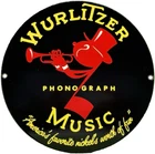 VINTAGE WURLITZER PHONOGRAPH MUSIC PORCELAIN SIGN RCA JUKE BOX GAS OIL RECORD 45