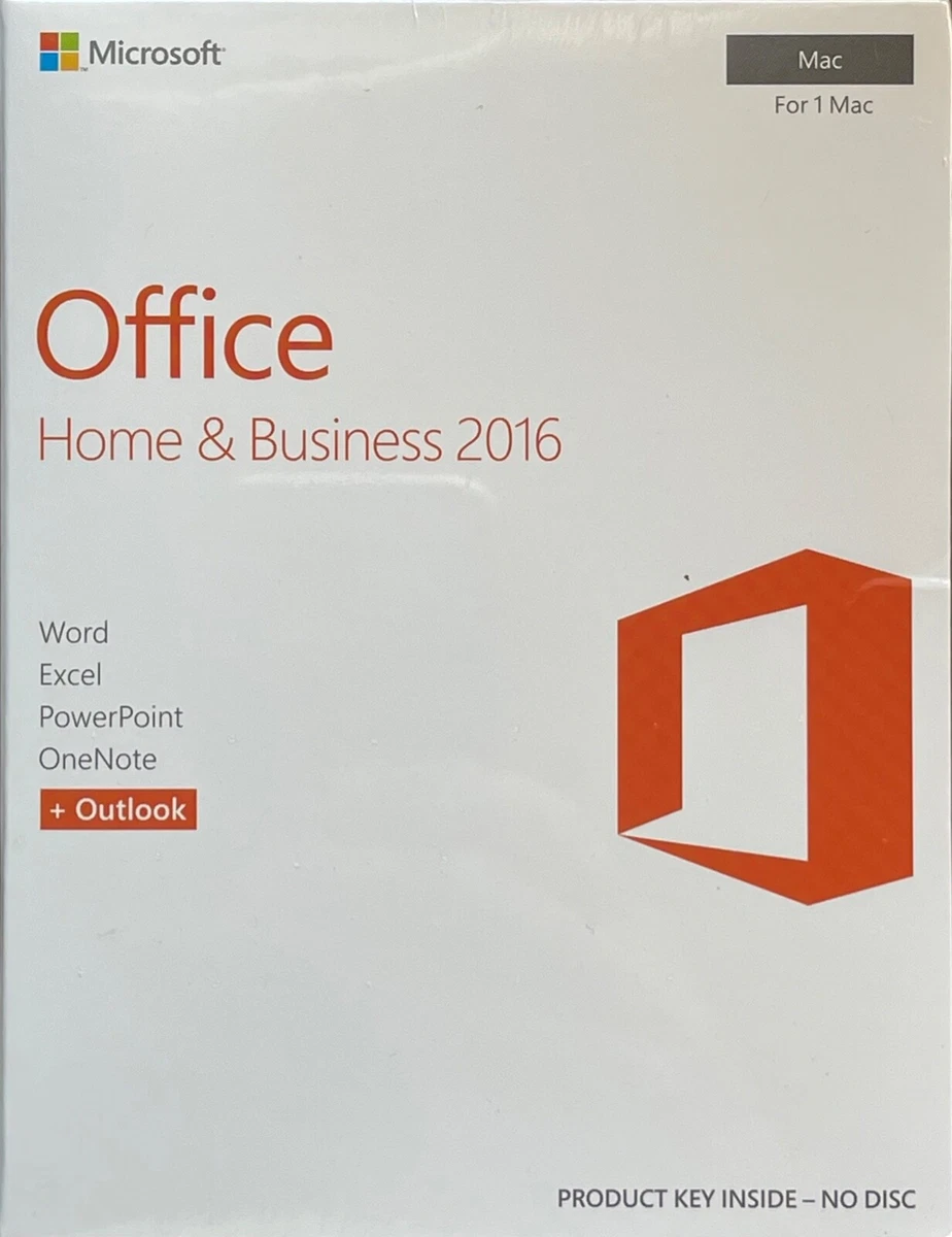 Microsoft Office Home Business 2016 Product Key Card Word Excel Outlook NEW