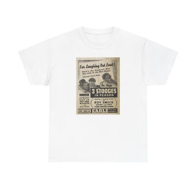 Vintage Ad Three Stooges Tee, T-Shirt, Unisex Shirt, Live on Stage, Comedy Fan