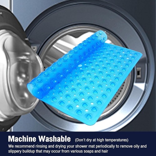Shower Mat Bath Rug Non Slip, 21x21 Inch, Soft Square Bath Mat for Shower with S - Picture 3 of 7