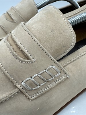 Grenson Shoes Mens Size 13 D Suede Penny Loafers Floyd Tan Leather Grenson Shoes Mens Size 13 D Suede Penny Loafers Floyd Tan  main image 2