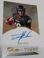 2013 SP Authentic Sign of the Times Travis Kelce #ST-KE Rookie Auto HOF'ER TO BE