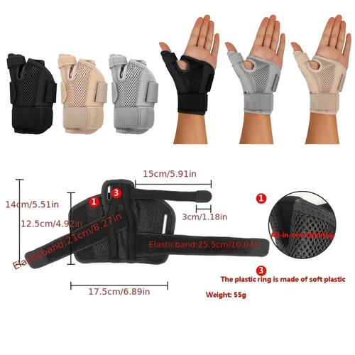 Daumenschiene Bandage Spica mit Handgelenkstütze bei Arthritis & Karpaltunnelschmerzen - Bild 12 von 19