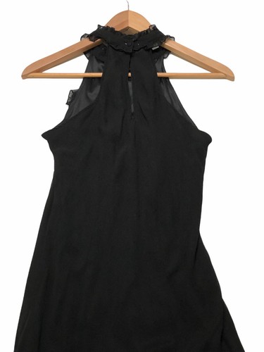 Chutney Mary Cocktail Evening Dress - Black, Size 10, Racer Back, Ruffles - Picture 11 of 11