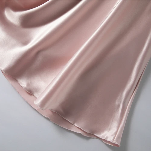 Damen Satin Nachthemd Sommer Luxus Weich Spitze Kurzarm V-Ausschnitt Schlafshirt - Bild 12 von 32