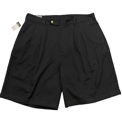 NOS NWT VTG 1996 GREG NORMAN REEBOK Black Golf Shorts Pleated * Mens Fit 36 x 9
