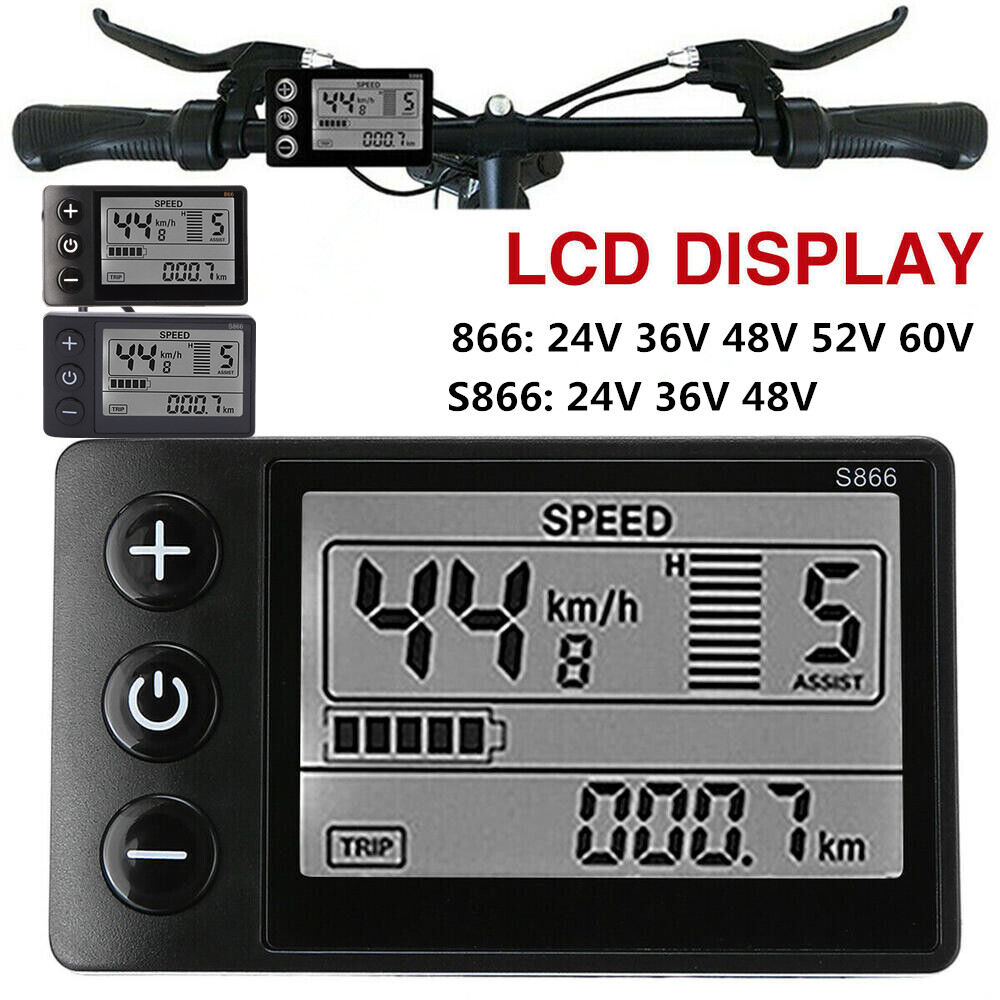 Electric Bike S866 866 24/36/48/52/60V LCD Display For E Electric Bike S866 866 24/36/48/52/60V LCD Display For E
