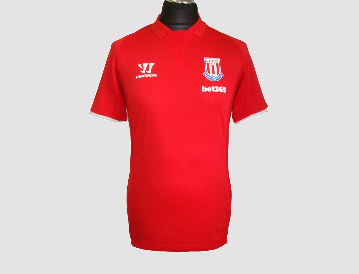 STOKE CITY Potters Mens 2015-2016 WARRIOR S Football Polo Shirt Top Soccer  BNWT