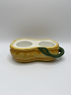 Vintage Yankee Candle Fall Harvest Pumpkin Dual Tea Light Holders 