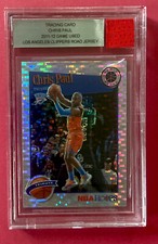 CHRIS PAUL 2011-12 GAME USED JERSEY LA CLIPPERS ROAD EQUIPMENT ENCASED CARD BGS