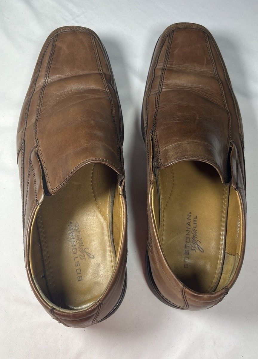 Bostonian Loafers Slip on Mens genuine Brown leather Size 11 (TD) Bostonian Mens Size 11 Loafers Dress Shoes Brown Leather  main image 2