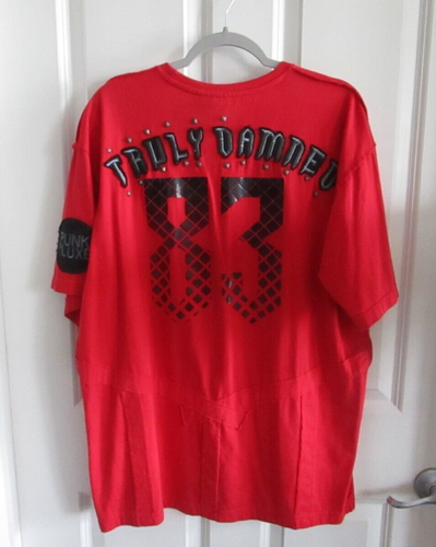 Camiseta roja punk verdaderamente maldita BLAC LABEL para hombre talla 2XL - Imagen 2 de 21